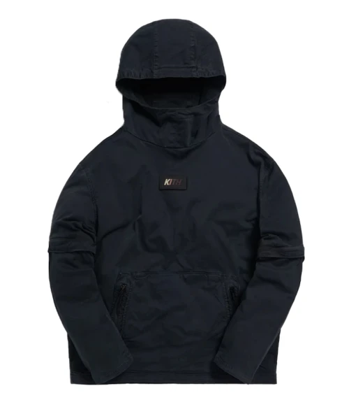 Kith Convertible Double Pocket Hoodie Soft Black