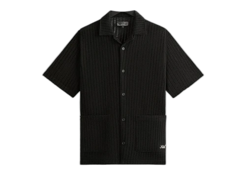 Kith Cotton Mesh Thompson Camp Collar Shirt Black