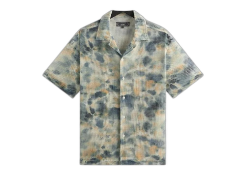Kith Cotton Mesh Thompson Camp Collar Shirt Cyanotype