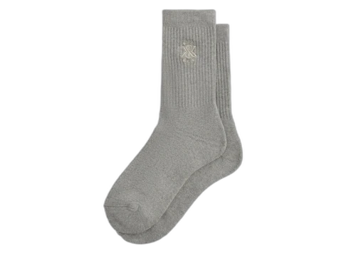 Kith Crest Crew Cotton Socks Heather Grey