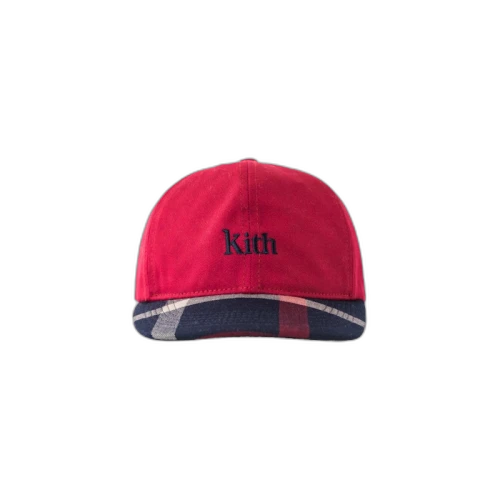 Kith Crest Flat Cap Navy/Red