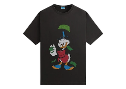 Kith Disney Donald Duck Scrooge Dollar Vintage Tee Black