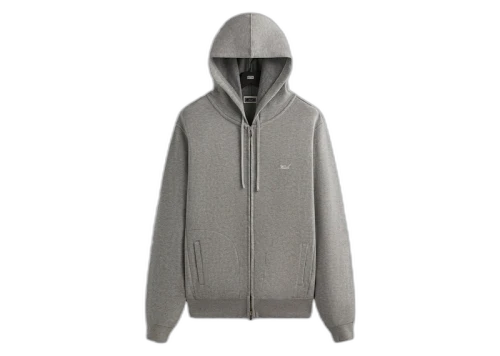 Kith Double Face Williams V Full Zip Hoodie Mid Heather Grey