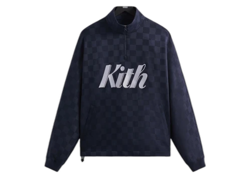 Kith Double Knit Davis Quarter Zip Pullover Nocturnal