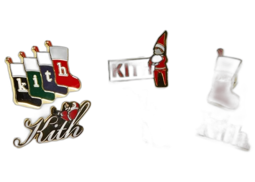 Kith Kithmas Enamel Pin Set Gold