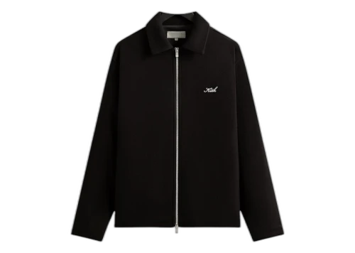 Kith Felted Jersey Lane Coaches Jacket Black