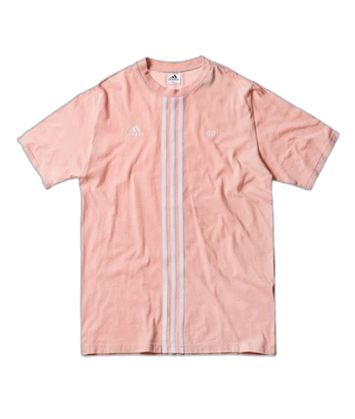 Kith Flamingos Overlay Stripe Tee Pink