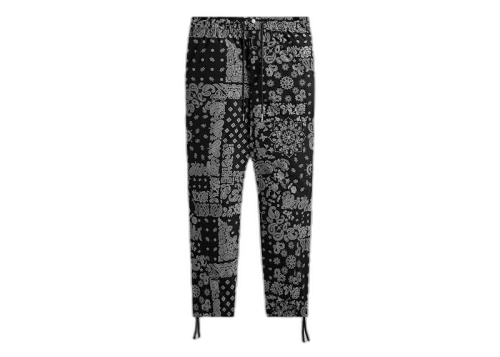 Kith Flocked Deconstructed Bandana Mercer 8 Pant Black