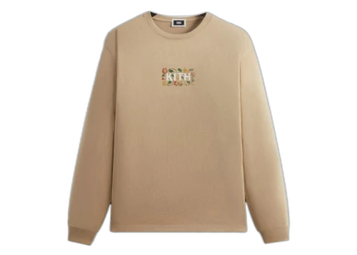 Kith Floral Classic Logo Long Sleeve Tee Canvas