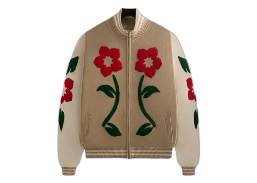 Kith Floral Crest Wyona Full Zip Sweater Canvas