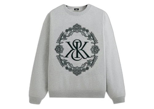 Kith Floral Lace Nelson Crewneck (FW24) Light Heather Grey