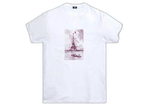 Kith Floral Marron Eiffel Tee White