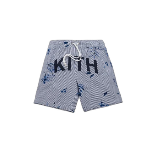 Kith Floral Print Seersucker Shorts Blue