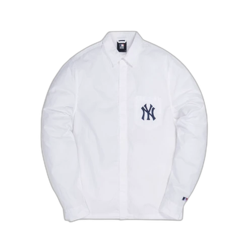 Kith For Major League Baseball New York Yankees Collared Buttondown Shirt White