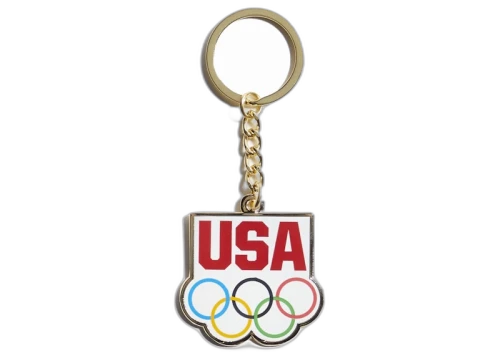 Kith for Team USA 5 Rings Keychain White