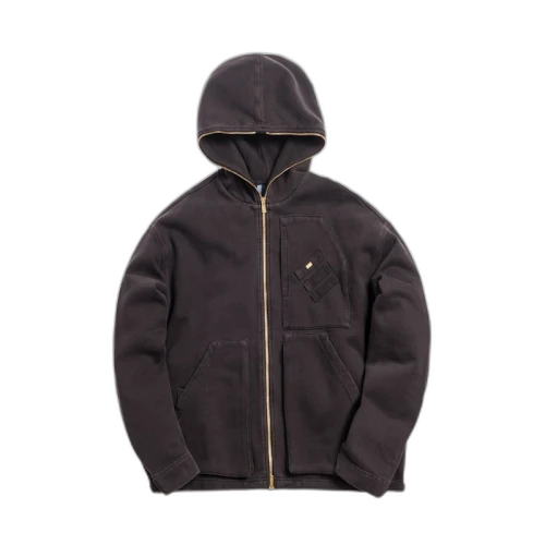 Kith Full Zip Cargo Hoode Espresso