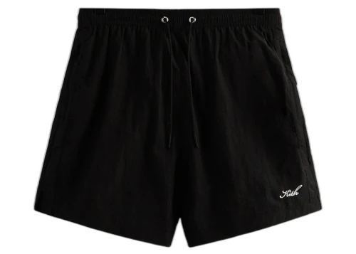 Kith Garment Washed Nylon Active Swim Short Black