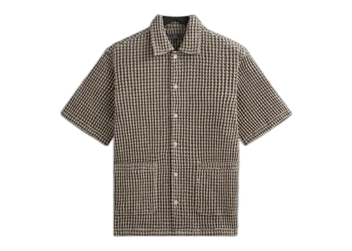 Kith Geometric Diamond Short Sleeve Boxy Collared Overshirt Black