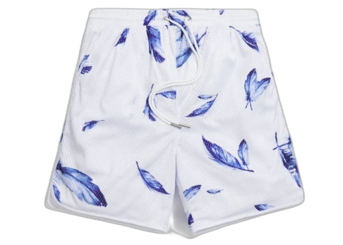 Kith Jordan Feather Print Mesh Short White
