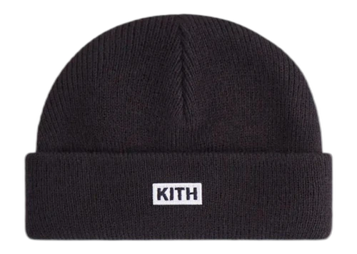 Kith Kids Baby Classic Logo Classic Rib Beanie Black