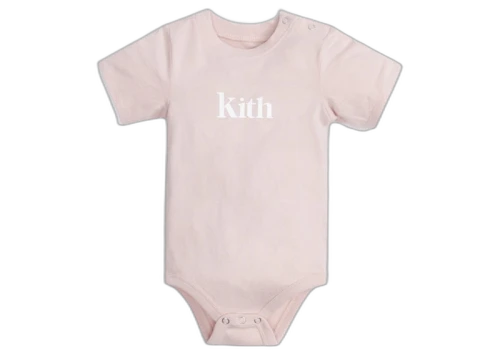 Kith Kids Baby Classic Serif Onesie Pink