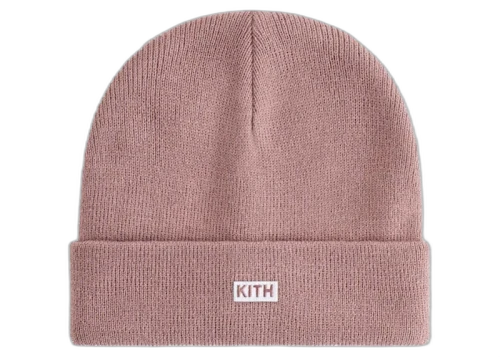 Kith Kids Classic Logo Classic Rib Beanie Dusty Mauve