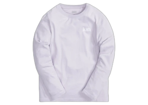 Kith Kids Classic Serif L/S Tee Lavender