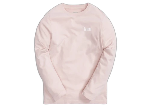 Kith Kids Classic Serif L/S Tee Pink
