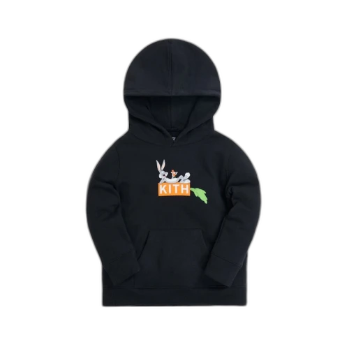 Kith Kids x Looney Tunes Bugs Classic Logo Hoodie Black
