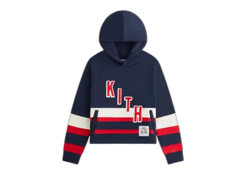 Kith Kids x New York Rangers Skewed Vintage Delk Hoodie Nocturnal