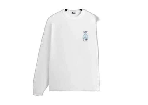 Kith & Kin Botanical Long Sleeve Tee White