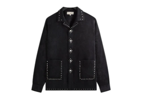 Kith & Kin Sawyer Long Shirt Camp Collar Shirt Black