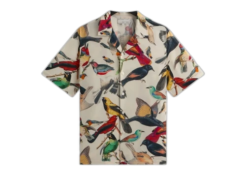 Kith Kin Tropical Bird Camp Collar Shirt Sandrift