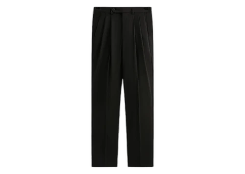 Kith & Kin Tropical Wool Kylan Pleated Trouser Black