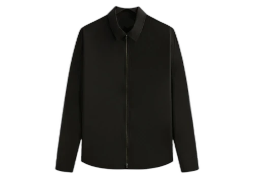 Kith & Kin Tropical Wool Marquis Zip Up Shirt Black