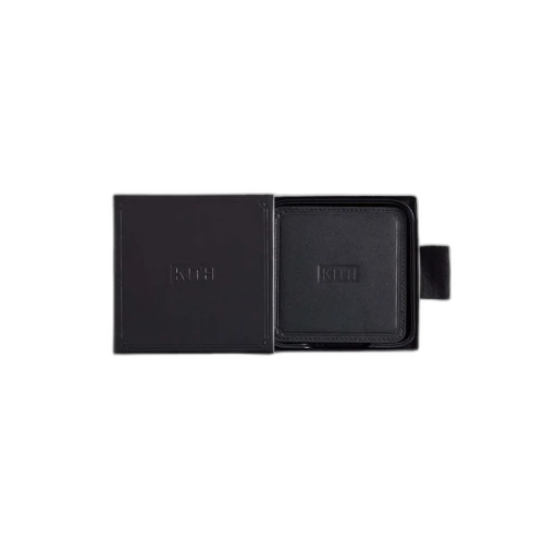 Kith Kithmas Monogram Leather Coasters Black