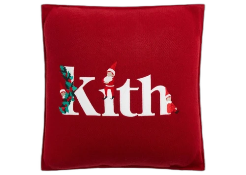 Kith Kithmas Knit Throw Pillow Pyre
