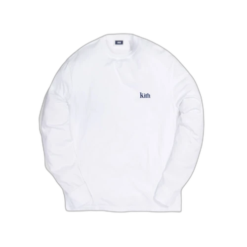 Kith L/S Serif Tee White