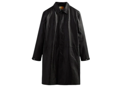 Kith Leather Brighton Overcoat Black