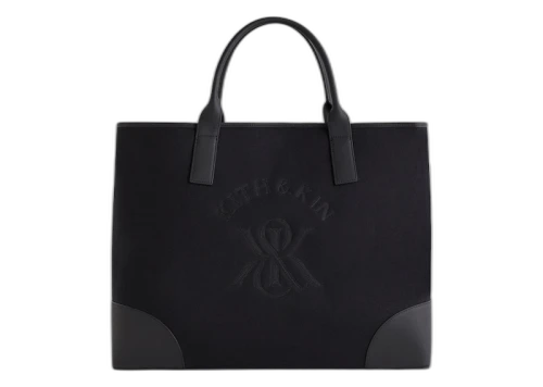 Kith Leather Trimmed Canvas Tote Black