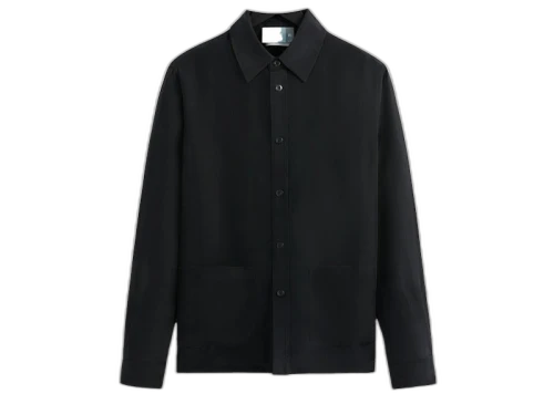 Kith Linen L/S Boxy Collared Overshirt Black