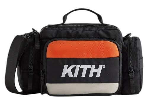 Kith Logo Embroidered Camera Bag Black