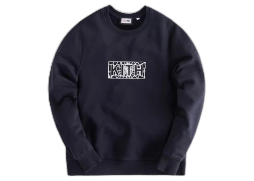 Kith Marvel Kids Spider-Man Web Logo Crew Black