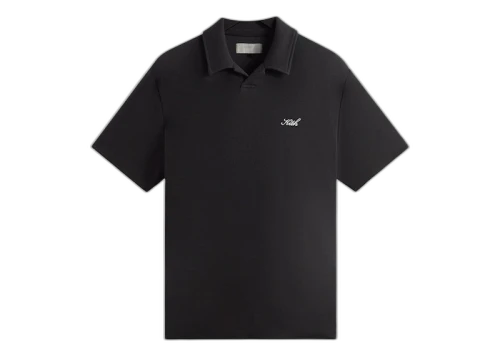 Kith Micro Waffle Drew Polo Black