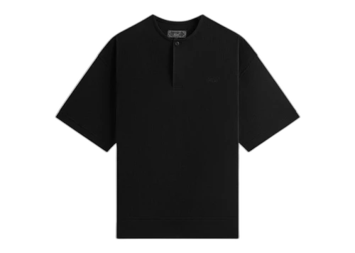 Kith Micro Waffle Short Sleeve Colby Pullover Black