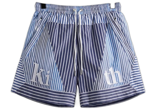 Kith Mixed Striped Poplin Turbo Short Current