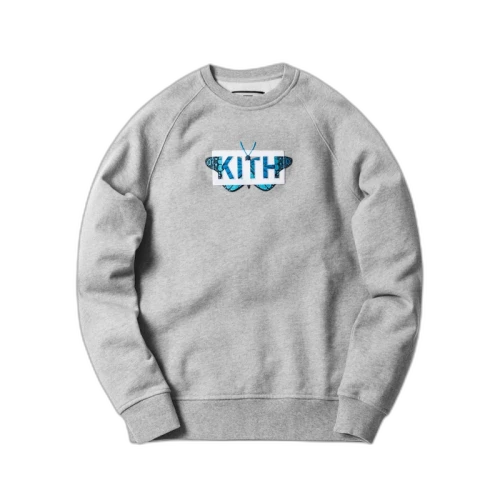 Kith Monarch Classic Logo Crewneck Heather Grey