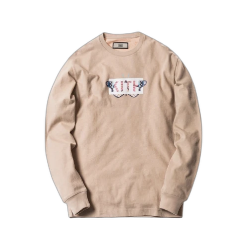 Kith Monarch Classic Logo LS Tee Sand