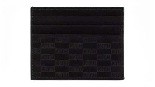 Kith Monogram Suede Card Holder Black