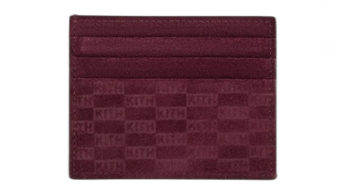 Kith Monogram Suede Card Holder Magma